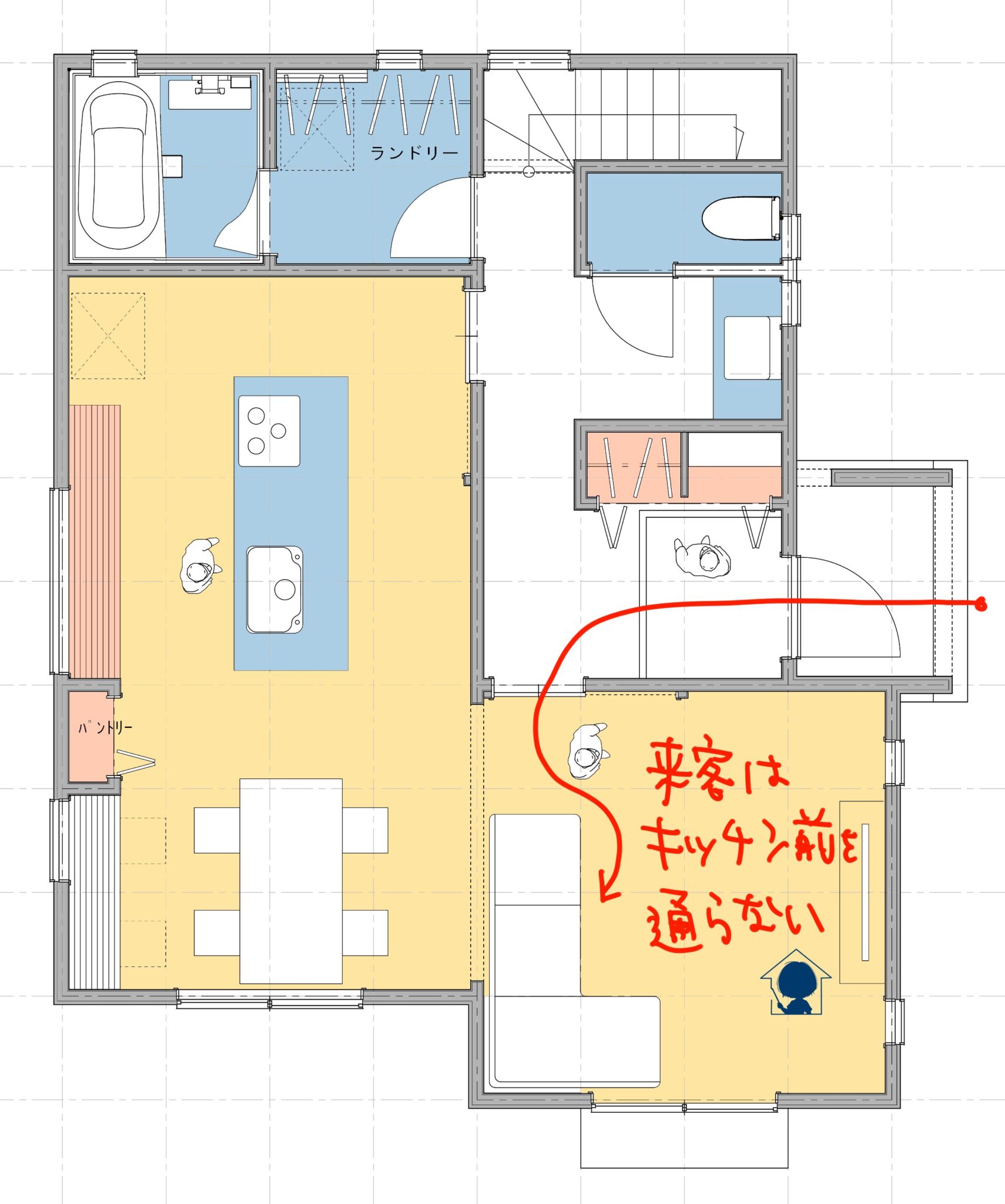 玄関入ってすぐキッチンがあるレイアウト5連発!動線最強の家事ラク間取り